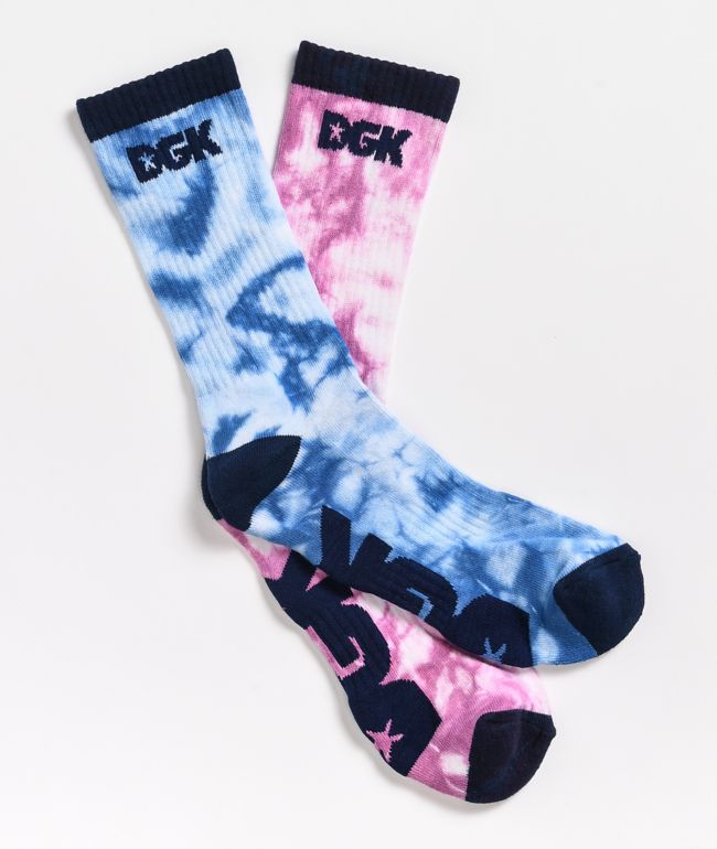 DGK Vapors Blue Tie Dye Crew Socks