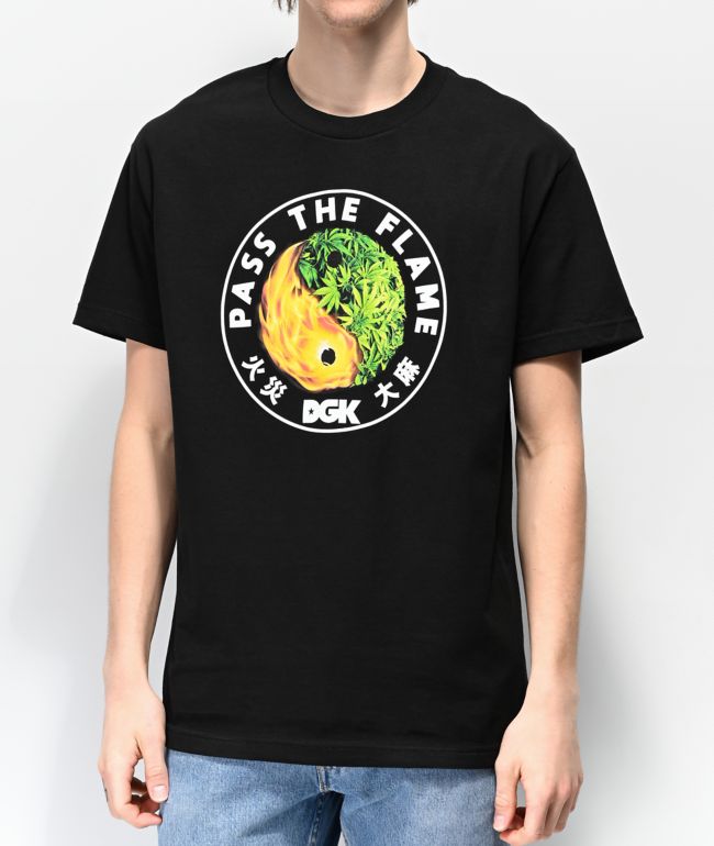 DGK Ying Yang Fire Black T-Shirt