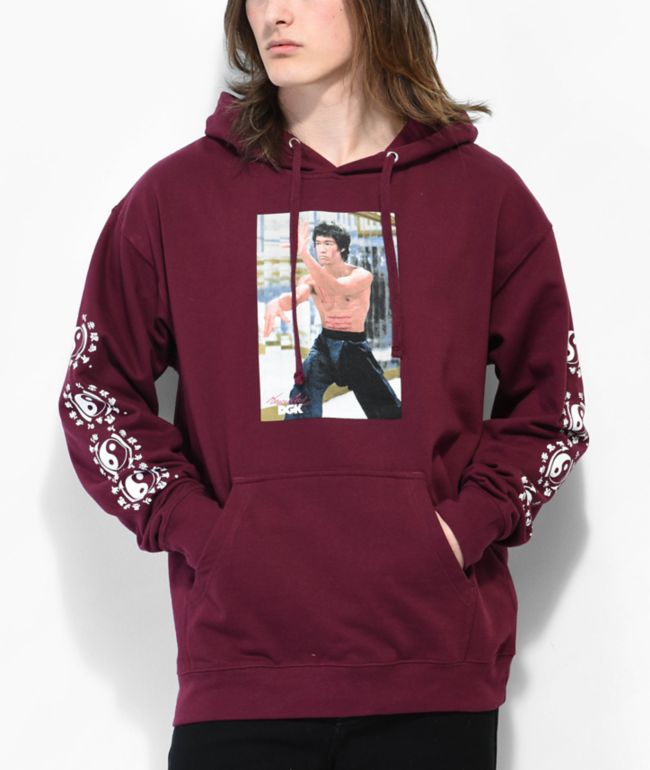 DGK x Bruce Lee Like Echo Burgundy Hoodie