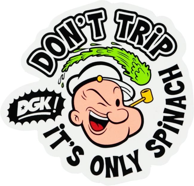 DGK x Popeye Dont Trip Sticker Zumiez