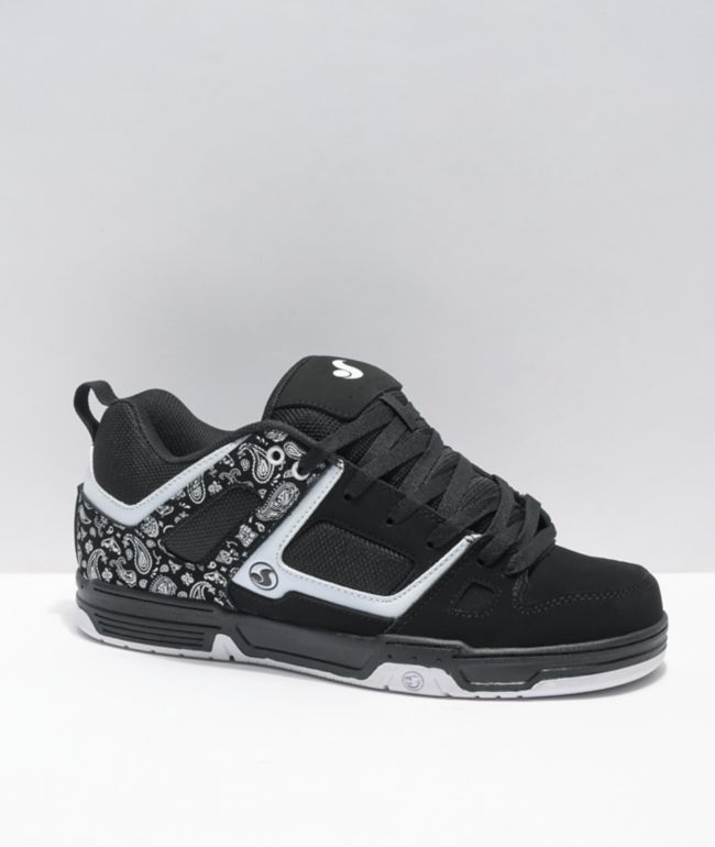 DVS Gambol Black & White Paisley Skate Shoes | Zumiez