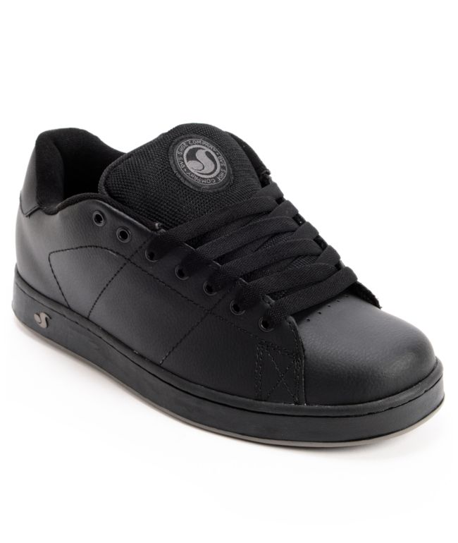 DVS Revival Black Leather Skate Shoes 