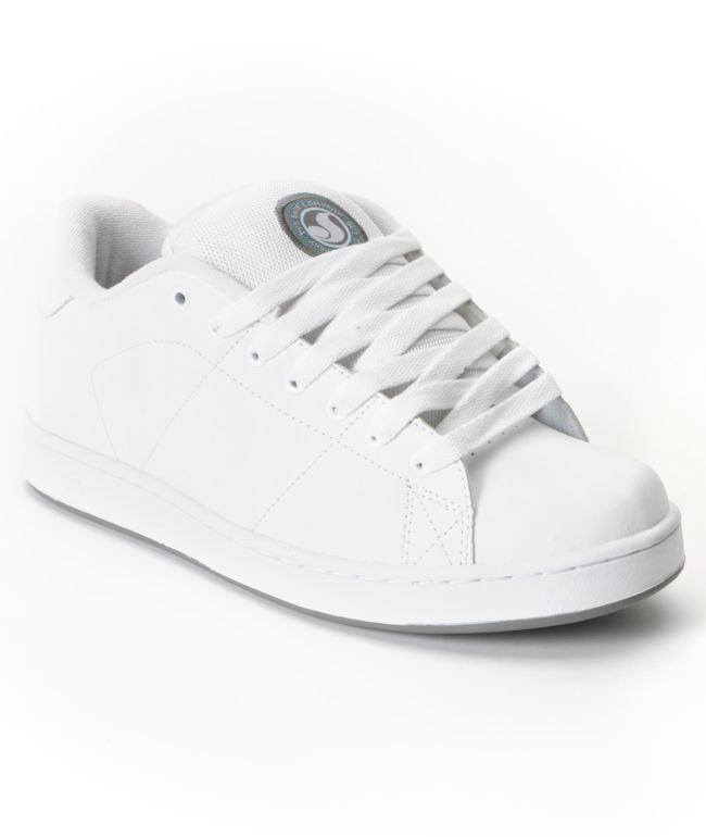 DVS Revival White Leather Skate Shoes 