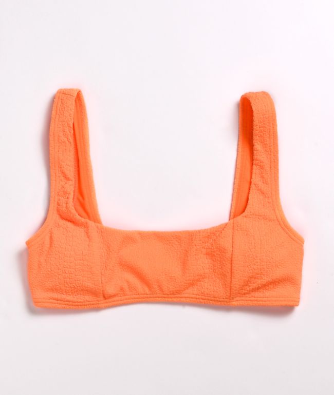 Damsel Croc Orange Bikini Top