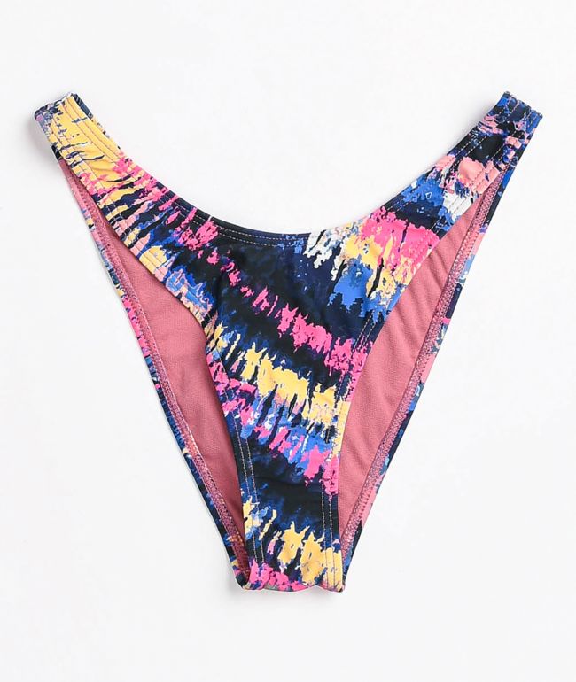 Damsel Jas Multi Tie Dye High Leg Bikini Bottom