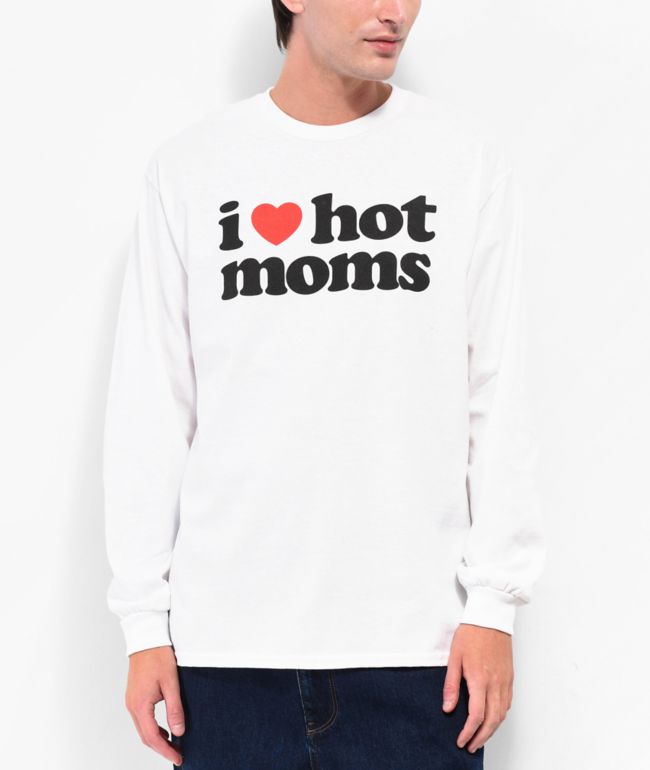 Danny Duncan I Heart Hot Moms White Long Sleeve TShirt