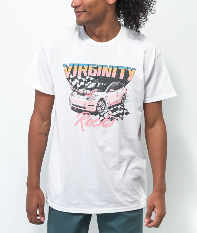 Danny Duncan Virginity Rocks Racing White T-Shirt