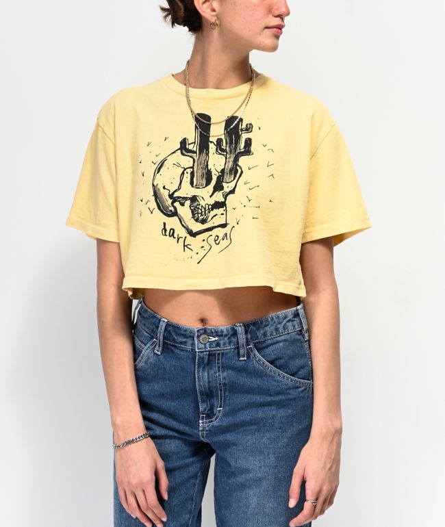 dark yellow crop top