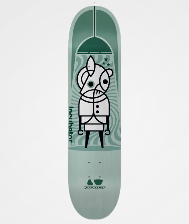 Darkroom Skateboard Sticker Incubator Grau Weiß Schwarz 7,5x13cm Rechteckig