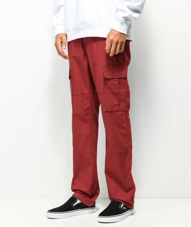 maroon cargo pants