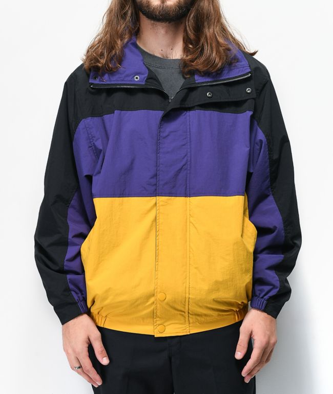 black yellow windbreaker