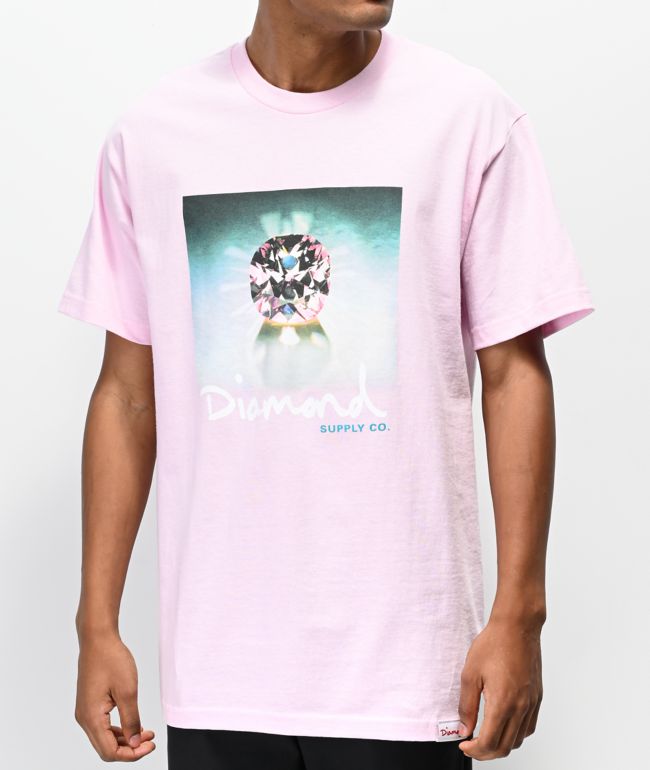 diamond supply co pink shirt
