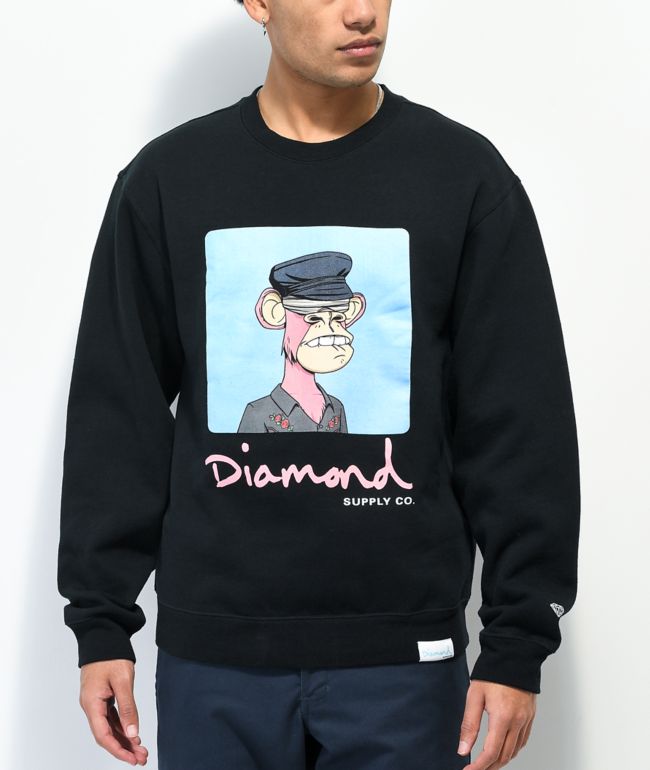 Diamond Supply Co. x Ape Mutant Ape Black Crewneck Sweatshirt