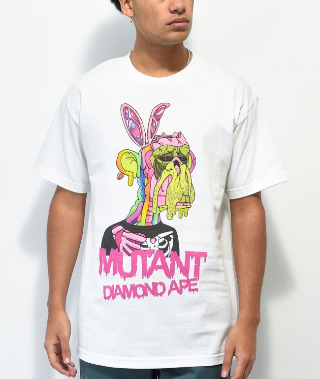Diamond Supply Co. x Ape Mutant Ape Bunny Camiseta blanca