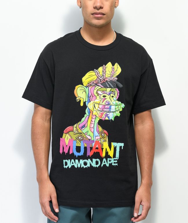 Diamond Supply Co. x Ape Mutant Biker Ape camiseta negra