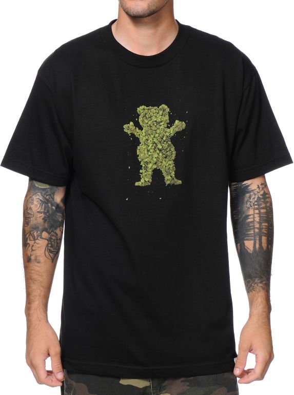 diamond supply x grizzly grip tape buds black t shirt zumiez