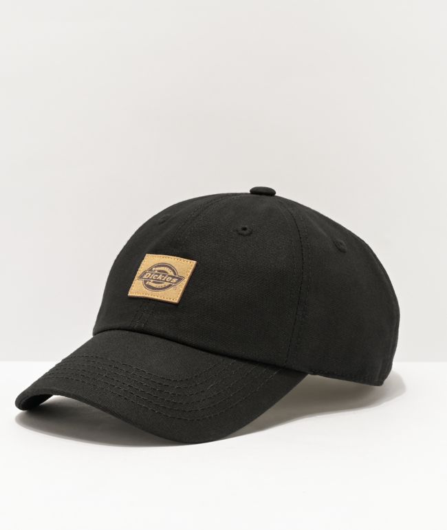 Dickies Black Canvas Strapback Hat