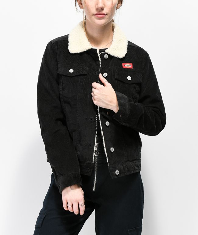 Dickies Corduroy Sherpa Black Jacket 