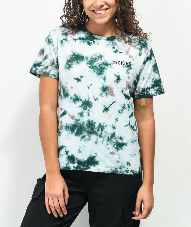 Dickies Forest Green & White Tie Dye T-Shirt