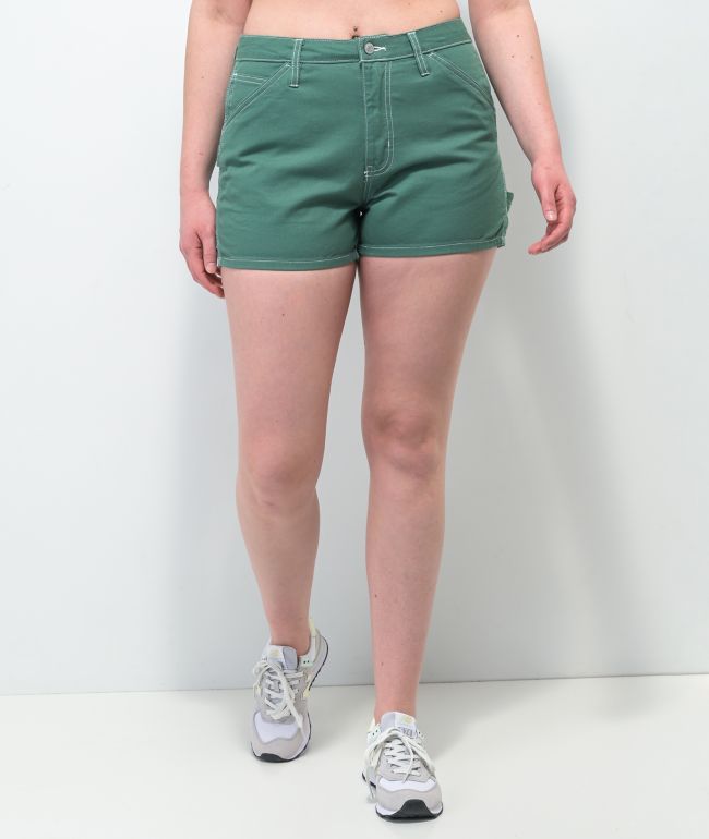 Dickies Ivy Shorts de carpintero verdes