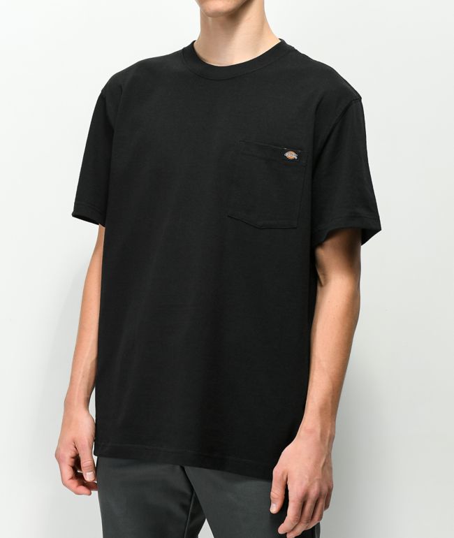 Camiseta negra con bolsillo Outlet
