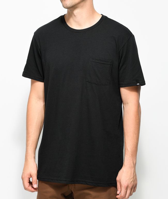 Camiseta negra con bolsillo Outlet
