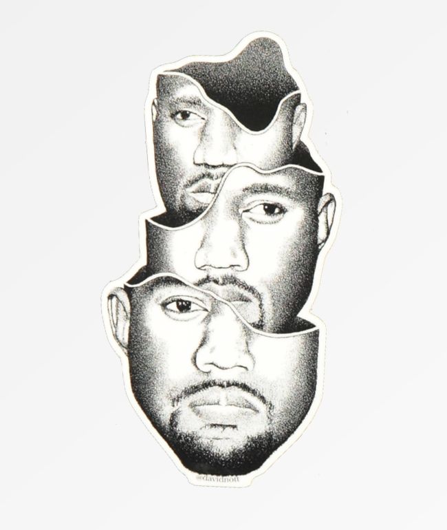 Distortion Kanye Sticker Zumiez