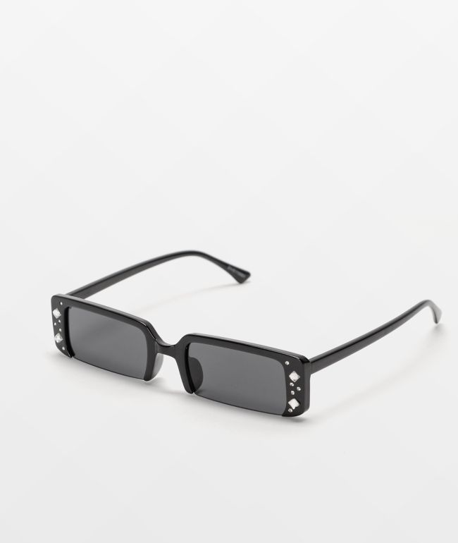 Dive Studded Gafas de sol rectangulares negras