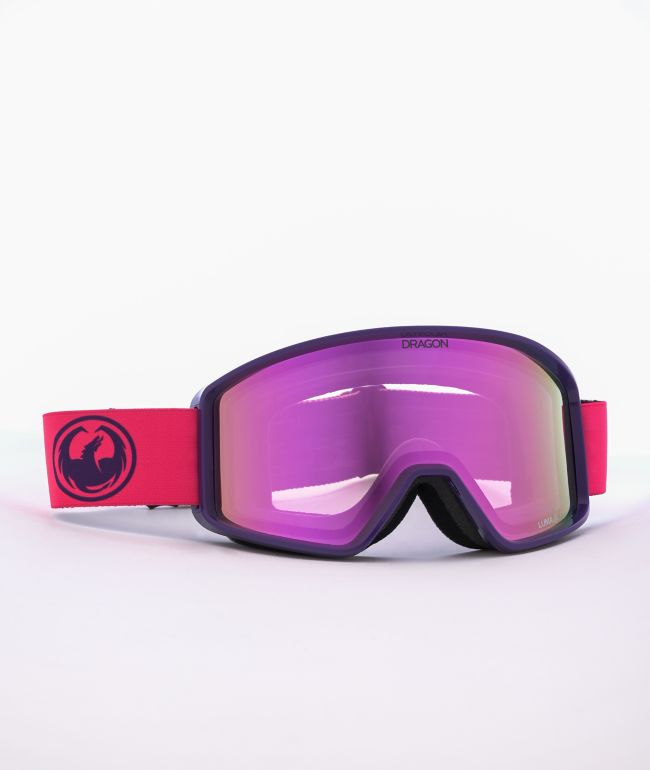 Dragon DXT OTG Lumalens Fade Pink Lite Snowboard Goggles