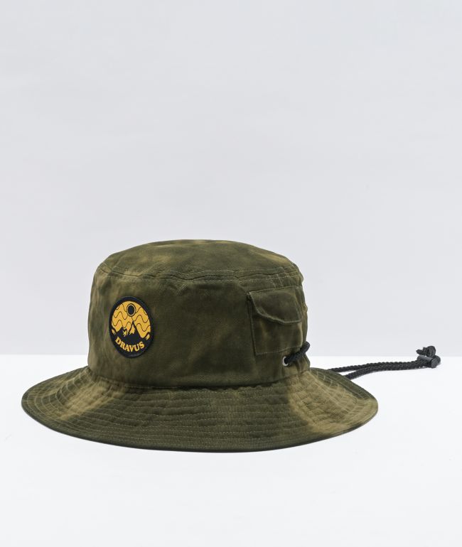 Dravus Cricket Green Tie Dye Bucket Hat