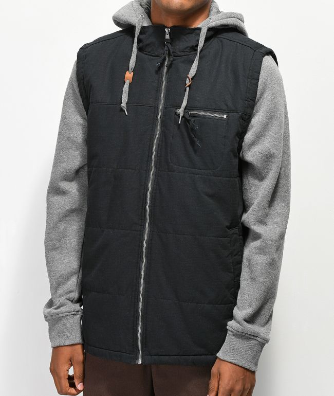 sweatshirt vest with hood