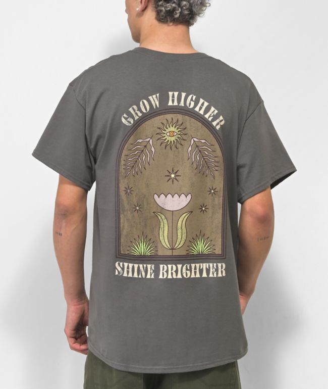 Dravus Grow Higher Camiseta color carbón