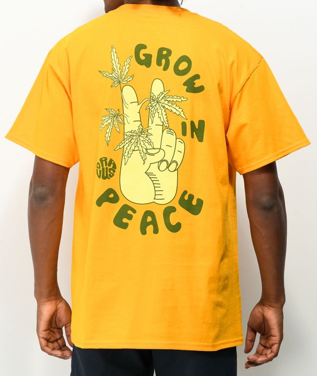 Dravus Grow In Peace camiseta naranja