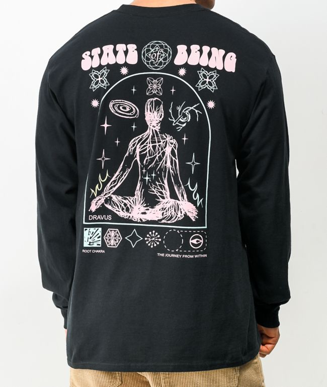 Dravus State of Being Black Long Sleeve TShirt