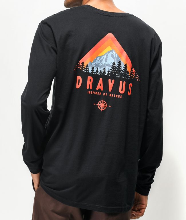Dravus Tree Line Black Long Sleeve T-Shirt