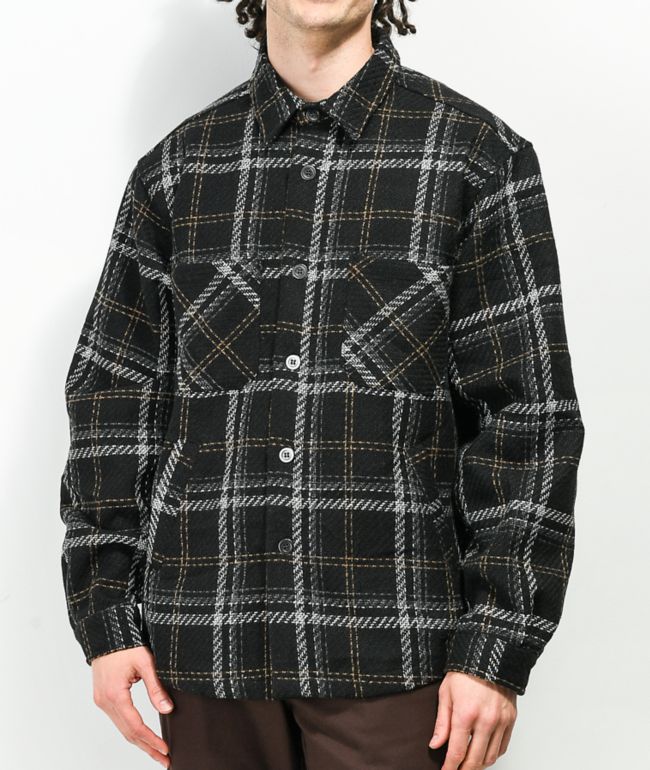 EPTM Slit Black & Mocha Flannel Shirt