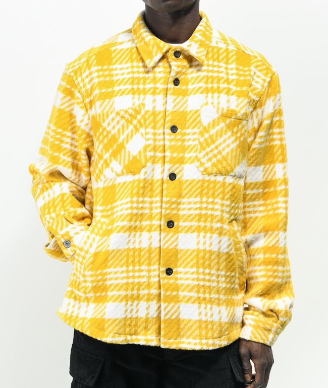 EPTM Slit Yellow & White Flannel Shirt
