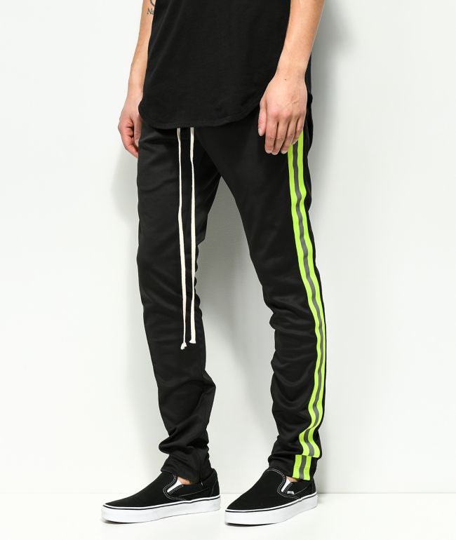 blue and yellow track pants