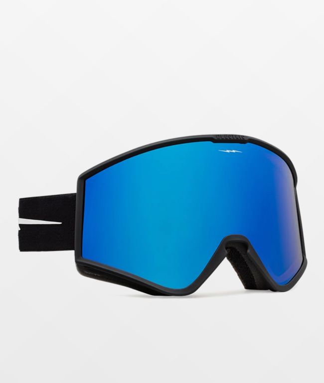 Electric Kleveland Matte Black Blue Chrome Snowboard Goggles
