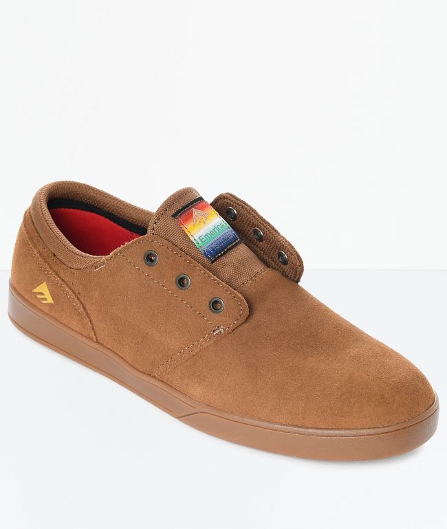 Emerica Figueroa zapatos de skate de ante marrón