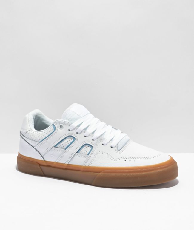 Emerica Tilt G6 White, Blue, & Gum Skate Shoes