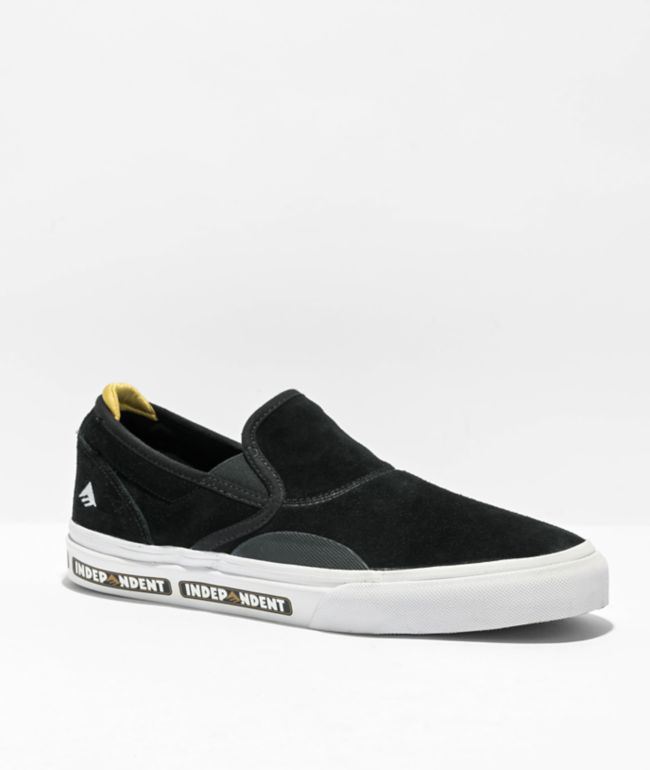Emerica x Independent Wino G6 Black Slip On Skate Shoes