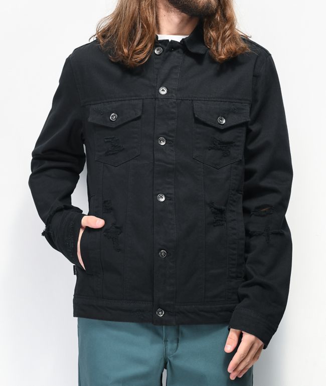 Empyre Ace Shred Black Denim Jacket