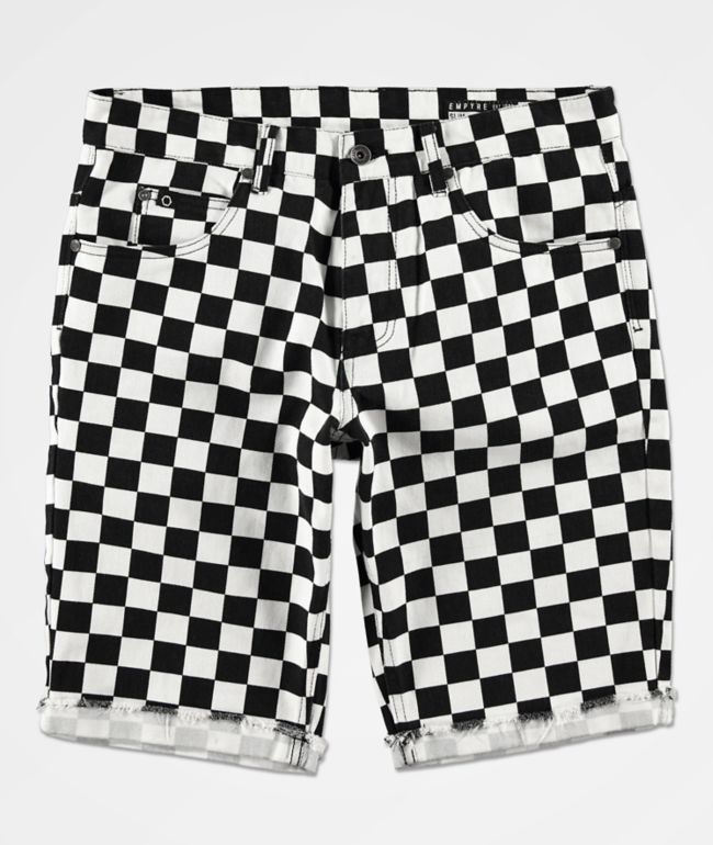 Empyre Albany Checker Denim Shorts