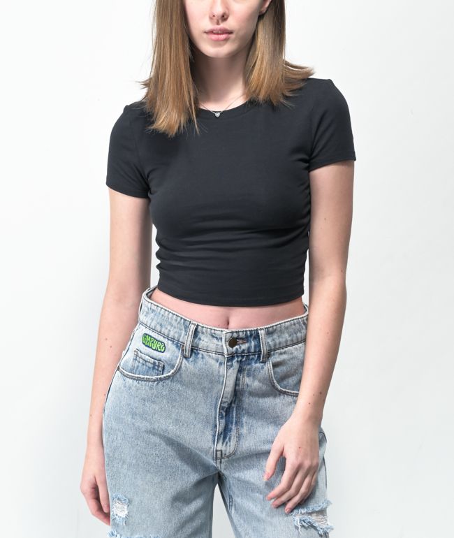 Empyre Amina Black Crop T-Shirt
