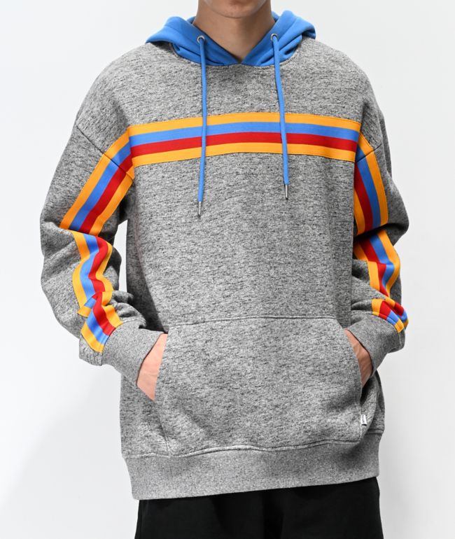 grey blue hoodie