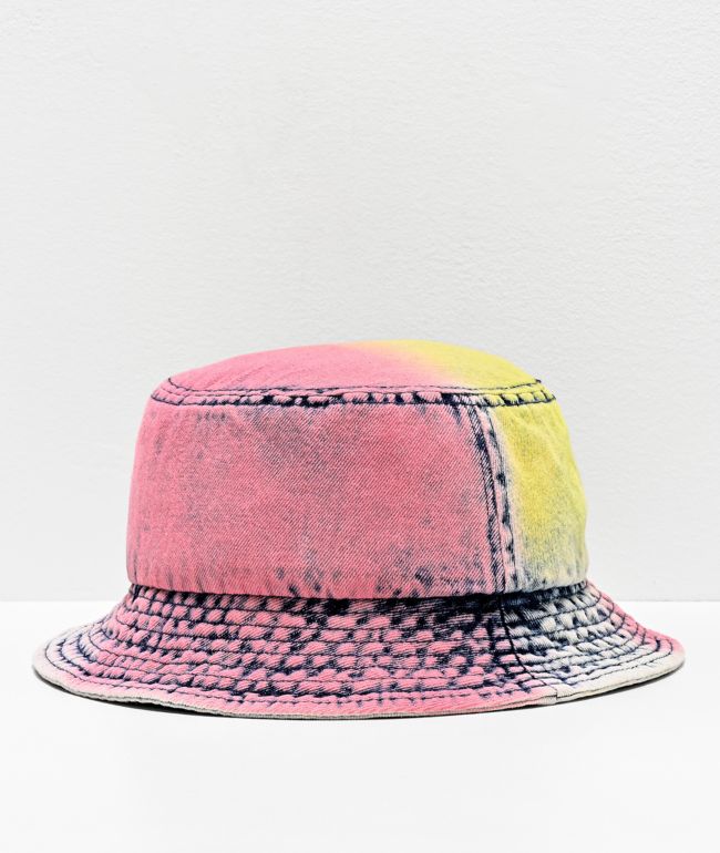 Empyre Bellatrix Pink & Yellow Washed Denim Bucket Hat