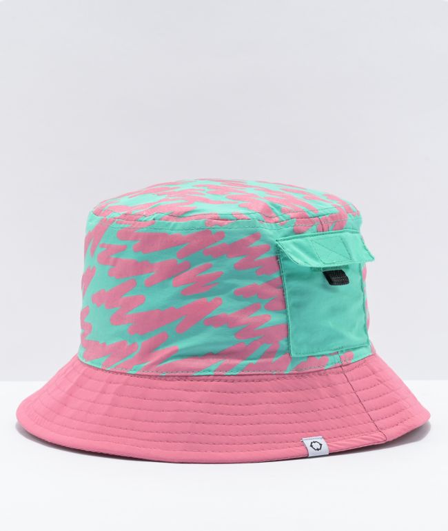 Empyre Blocky Pocket Pink & Mint Bucket Hat