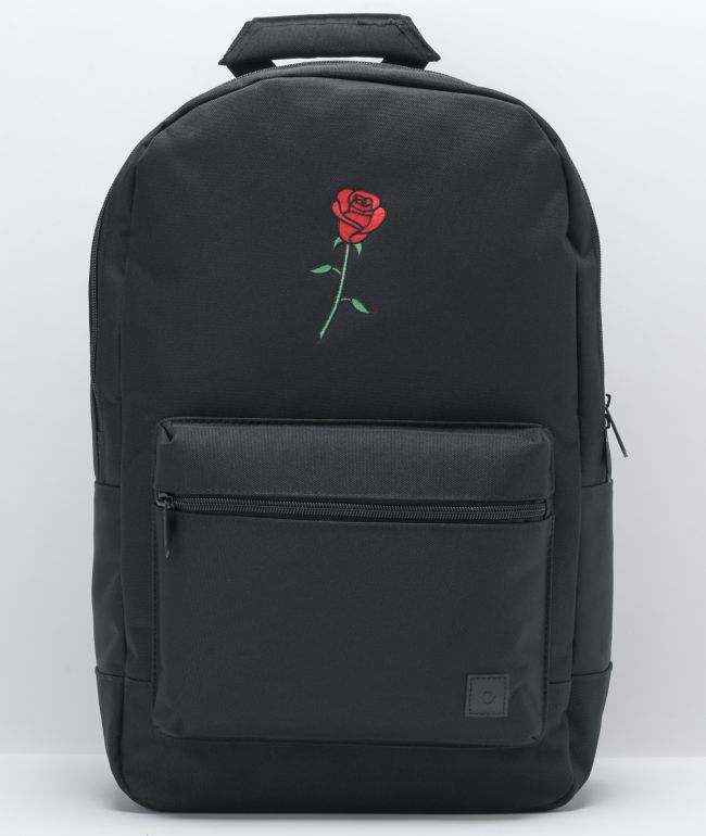Empyre Brenda Embroidered Rose Black Backpack