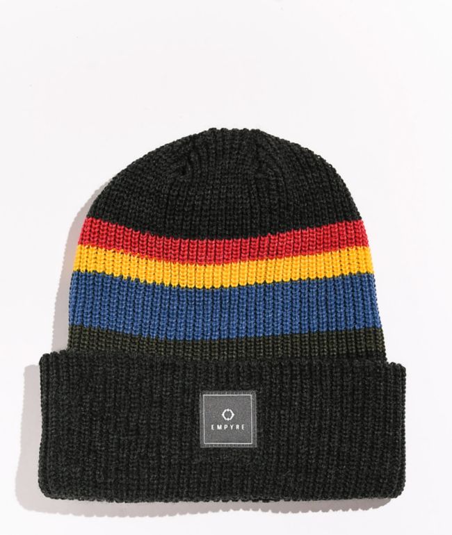 rainbow striped beanie